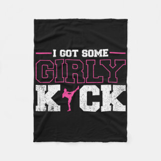 I Got Some Girly Kick Kickboxing Fleecedecke