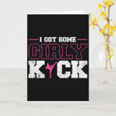 I Got Some Girly Kick Kickboxing Karte (Gelbe Blume)