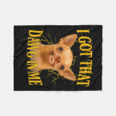 I Got That Dog In Me Funny Dog Bootleg Funny 90s M Fleecedecke (Vorderseite (Horizontal))