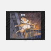 I Got That Dog In Me Funny French Bulldog Smoking  Fleecedecke (Vorderseite (Horizontal))