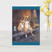 I Got That Dog In Me Funny French Bulldog Smoking  Karte (Gelbe Blume)