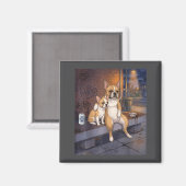 I Got That Dog In Me Funny French Bulldog Smoking  Magnet (Vorderseite/Rückseite)