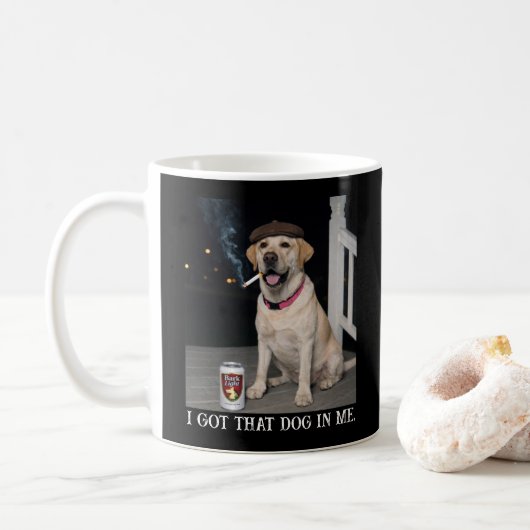I Got That Dog In Me, Funny Labrador Retriever Pet Kaffeetasse (Mit Donut)