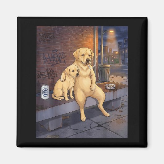 I Got That Dog In Me Funny Labrador Retriever Smok Magnet (Vorne)