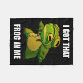 I Got That Frog In Me Fleecedecke (Vorderseite (Horizontal))