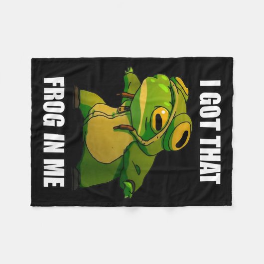 I Got That Frog In Me  Fleecedecke (Vorderseite (Horizontal))