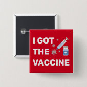 "I Got the Vaccine" - Beenden des Virus Button (Vorne & Hinten)