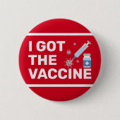 "I Got the Vaccine" - Beenden des Virus Button (Vorderseite)