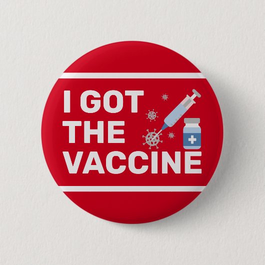 "I Got the Vaccine" - Beenden des Virus Button (Vorderseite)
