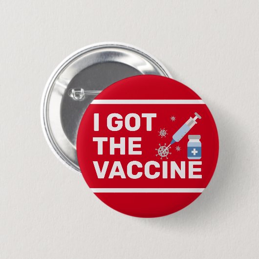 "I Got the Vaccine" - Beenden des Virus Button (Vorne & Hinten)