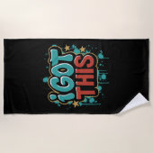 I GOT THIS Graffiti Style Motivational Typography Strandtuch (Vorderseite)