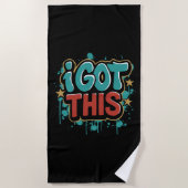 I GOT THIS Graffiti Style Motivational Typography Strandtuch (Vorderseite)