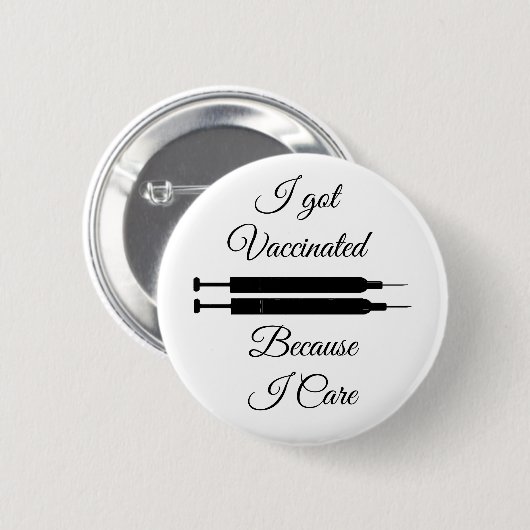 I got Vaccated, Beursache I Care Button (Vorne & Hinten)
