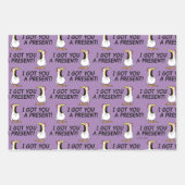 I GOT YOU A PRESENT! shouty chicken Geschenkpapier Set (Vorderseite 2)