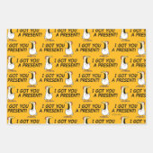 I GOT YOU A PRESENT! shouty chicken Geschenkpapier Set (Vorderseite 3)