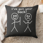 I Got Your Back Stick Figure Graphic Friendship Kissen (Decke)