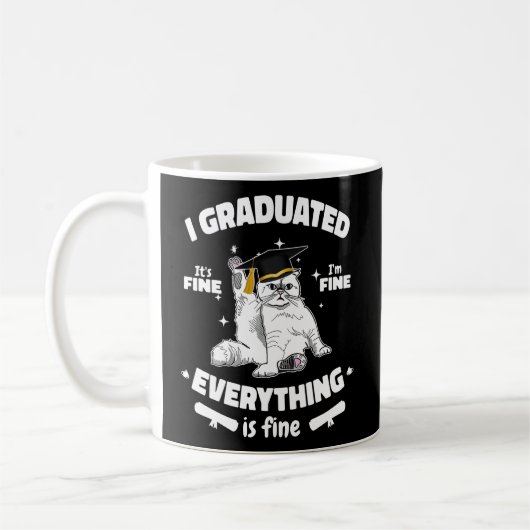 I Graduate Class 2023 Black Cat Graduati Kaffeetasse (Links)