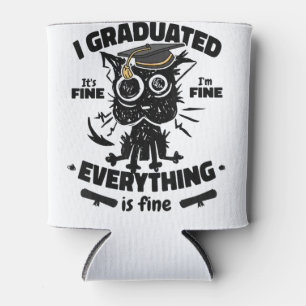I Graduate Class Funny Black Cat Abschluss Dosenkühler
