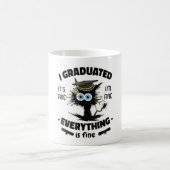 I Graduate Class Funny Black Cat Abschluss Kaffeetasse (Mittel)