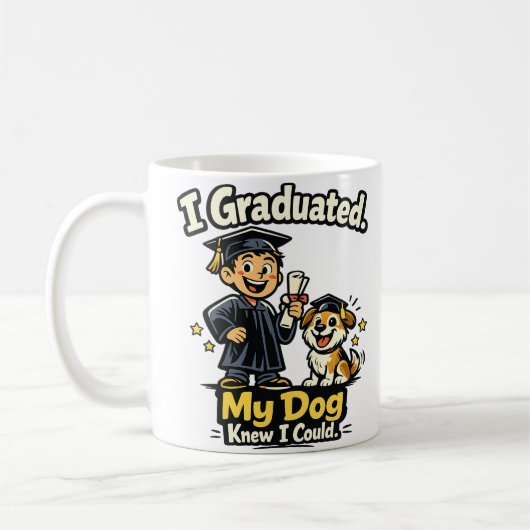 I Graduated My Dog Knew I Could Funny Mug Kaffeetasse (Links)