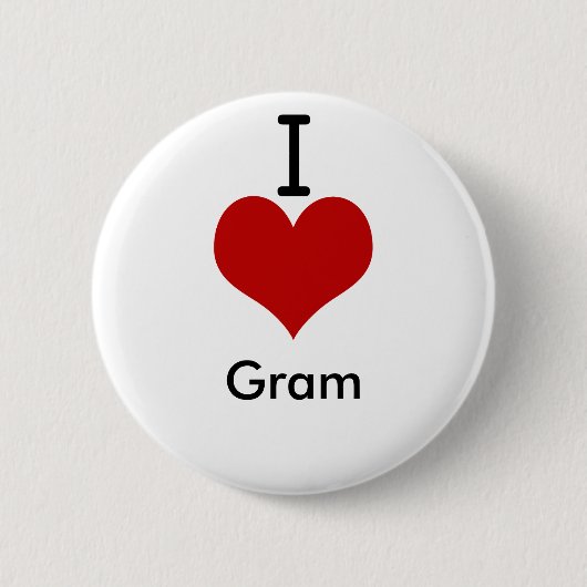 I Gramm der Liebe-(Herz) Button (Vorderseite)