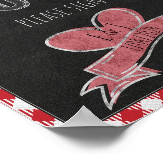 I GRILLEN Party Guest Book Engagement Party-Zeiche Poster (Ecke)