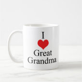 I große Großmutter der Liebe-(Herz) Kaffeetasse (Links)