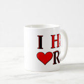 I H8 Herz Funny Mug Kaffeetasse (VorderseiteRechts)