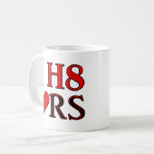 I H8 Herz Funny Mug Kaffeetasse (Vorderseite Links)