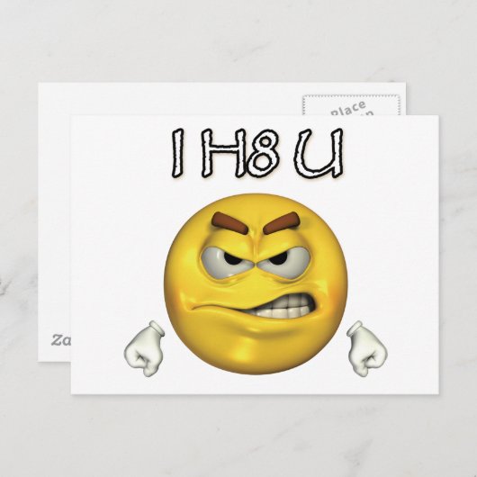 I H8 U POSTKARTE (Vorne/Hinten)