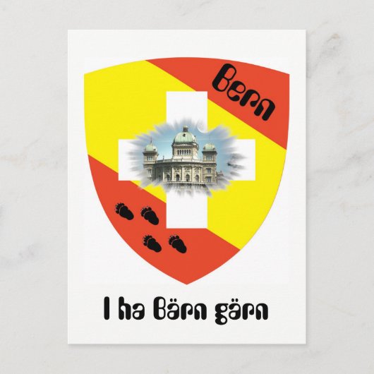I ha Bärn gärn Postkarte mit Bundeshaus (Vorderseite)