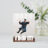 I HABE ES kühne Typografie Einfaches Foto Abschlus Einladungspostkarte (Stehend Vorderseite)