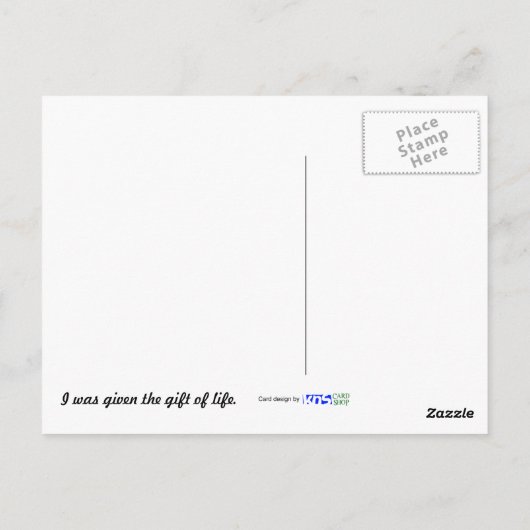 I Had A Change of Heart Recipient Postkarte (Rückseite)