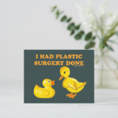 I Had Plastic Surgery Done Postkarte (Stehend Vorderseite)