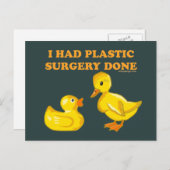 I Had Plastic Surgery Done Postkarte (Vorne/Hinten)
