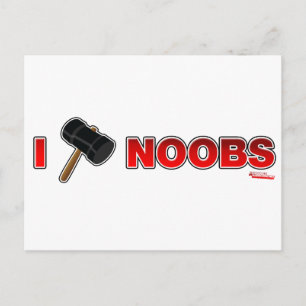 I Hammer Noobs - Gamer Gaming Video Games Postkarte