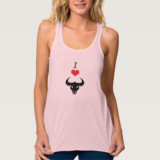 I Hart Black Bulls Tank Top (Vorderseite)