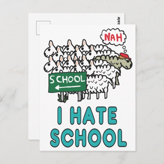 I Hasse School Postkarte (Vorne/Hinten)