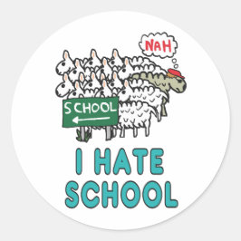 I Hasse School Runder Aufkleber