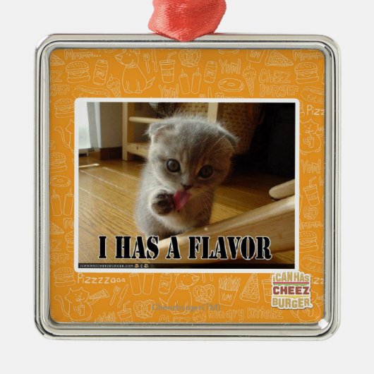 I hat ein Aroma Silbernes Ornament (Vorne)