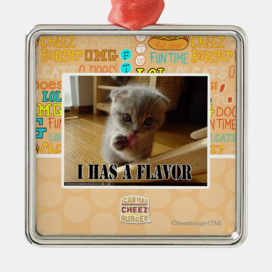 I hat ein Aroma Silbernes Ornament (Vorne)