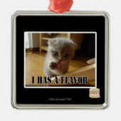 I hat ein Aroma Silbernes Ornament (Vorne)