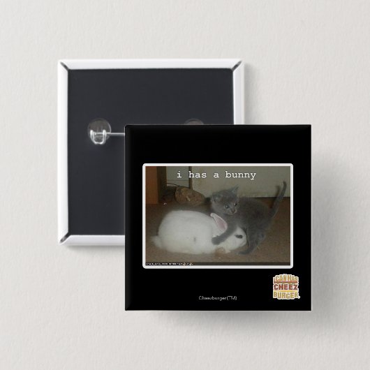I hat ein Häschen Button (Vorne & Hinten)