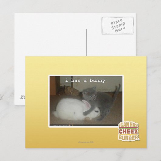 I hat ein Häschen Postkarte (Vorne/Hinten)