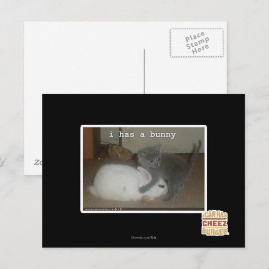 I hat ein Häschen Postkarte (Vorne/Hinten)