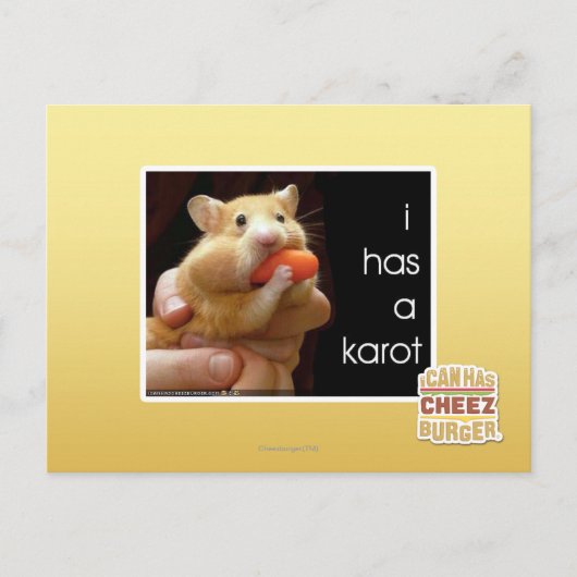 I hat ein karot postkarte (Vorderseite)
