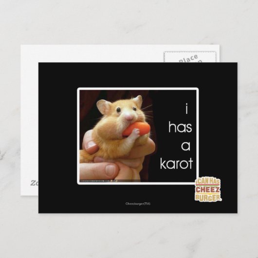 I hat ein karot postkarte (Vorne/Hinten)