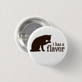 I hat eine Aroma Miezekatze-Katze Button (Vorne & Hinten)