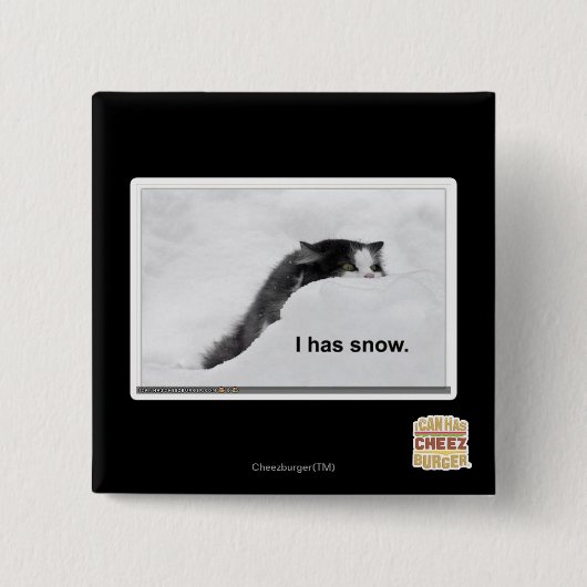 I hat Schnee Button (Vorderseite)