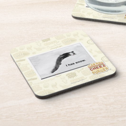 I hat Schnee Getränkeuntersetzer (Linke Seite)